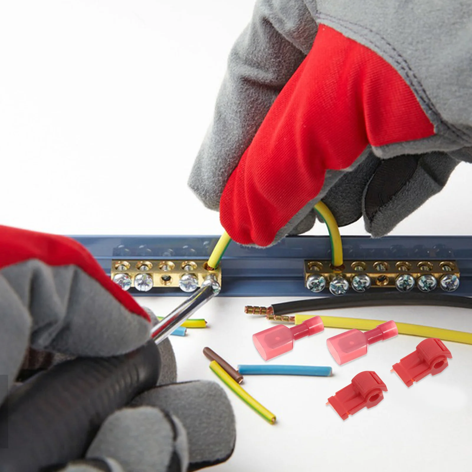

100pcs Type Quick Splice Wire Connectors Insulated Male Disconnect Reliable Connections Automotive Marine Industrial