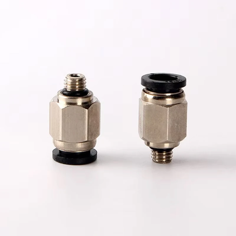 Mini Pneumatic Air Connector Fitting PC-3/4/5/6mm Male Thread M3 M4 M5 M6 1/8