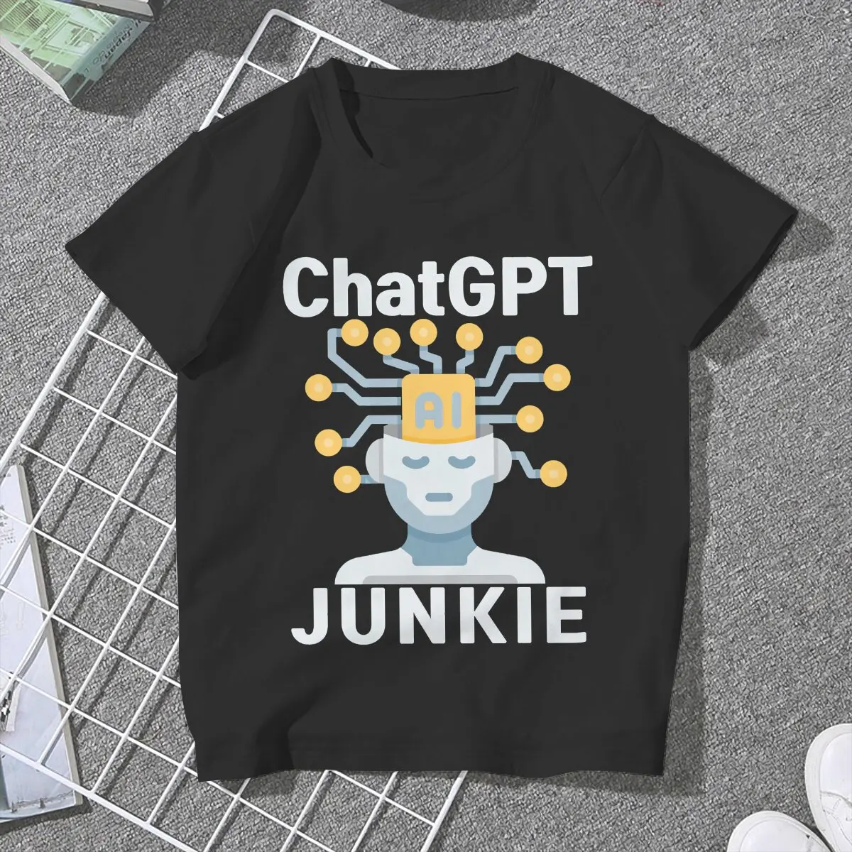 ChatGPT Chatgpt Junkie T Shirt Harajuku Gothic Women's Polyester Tshirt O-Neck