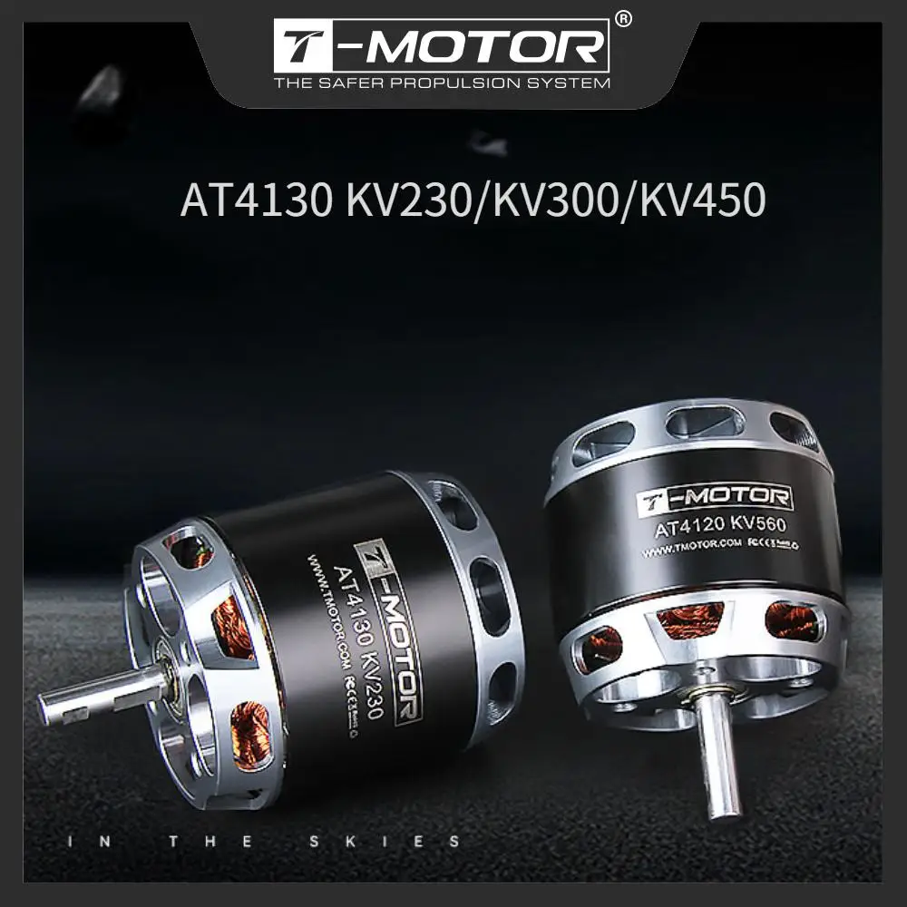 T-MOTOR AT4130 Long Shaft Fixed Wing VTOL Motor KV230/KV300/KV450 DRONE DIY PARTS