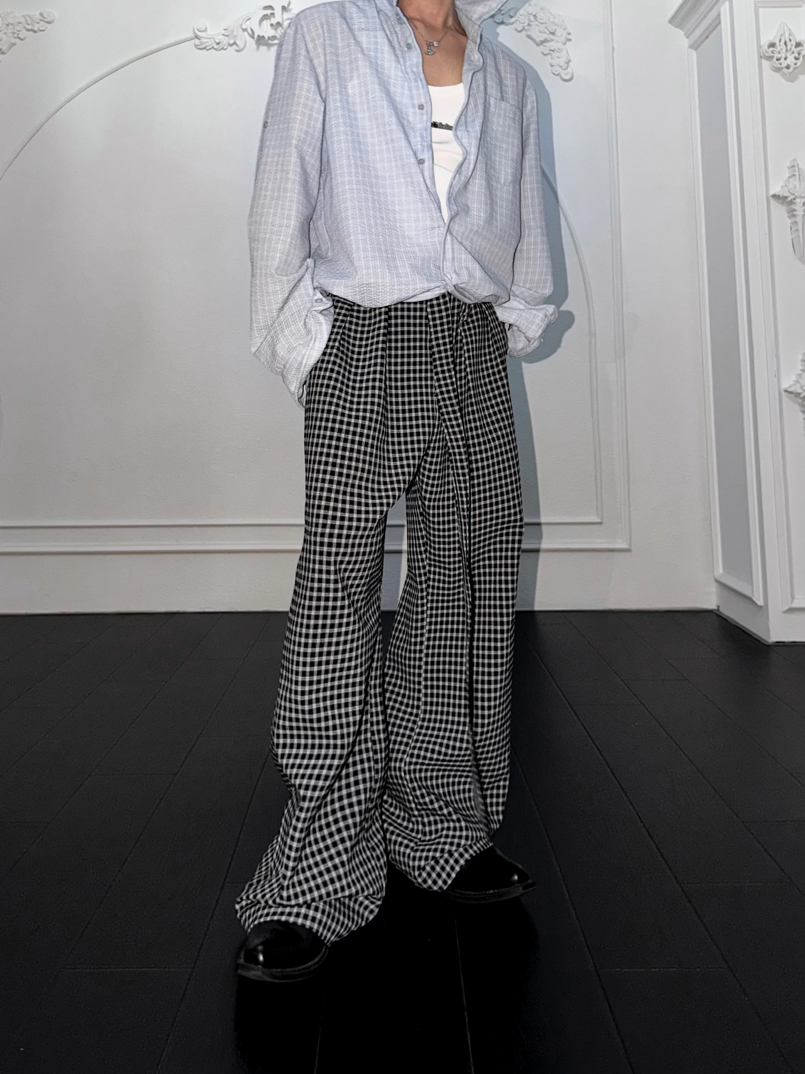 Calças Retro Largas com Cintur - Tailored Trouser Wide avaliação e preço
