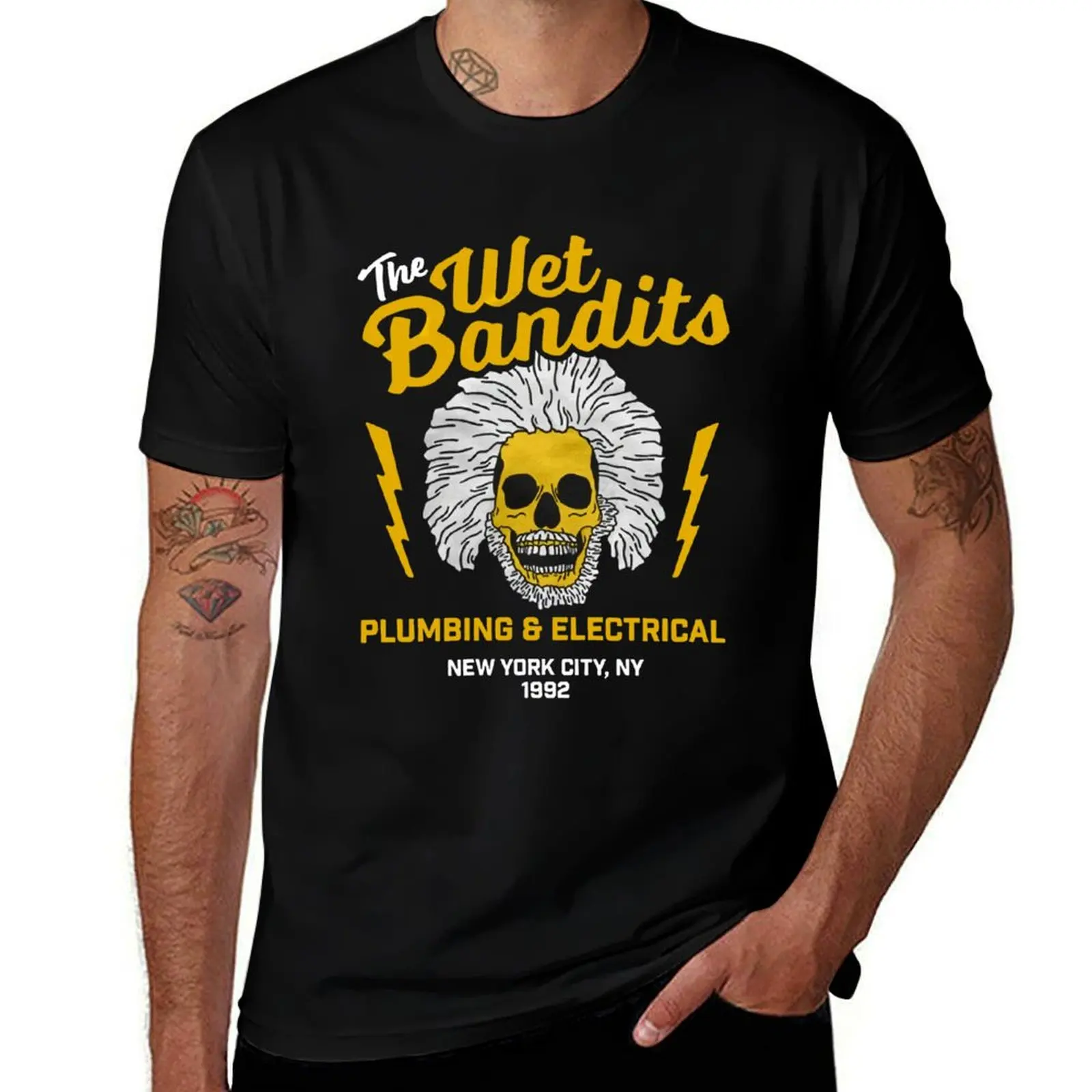 The Wet Bandits Plumbing and Electrical Shirt T-Shirt animal prinfor boys oversizeds black t-shirts for men