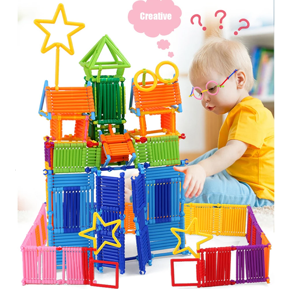 HOT 3D DIY Models & Building toy Smart Stick Plastic Creative Intelligence Magic Stick Blocks Toys for Children Gifts