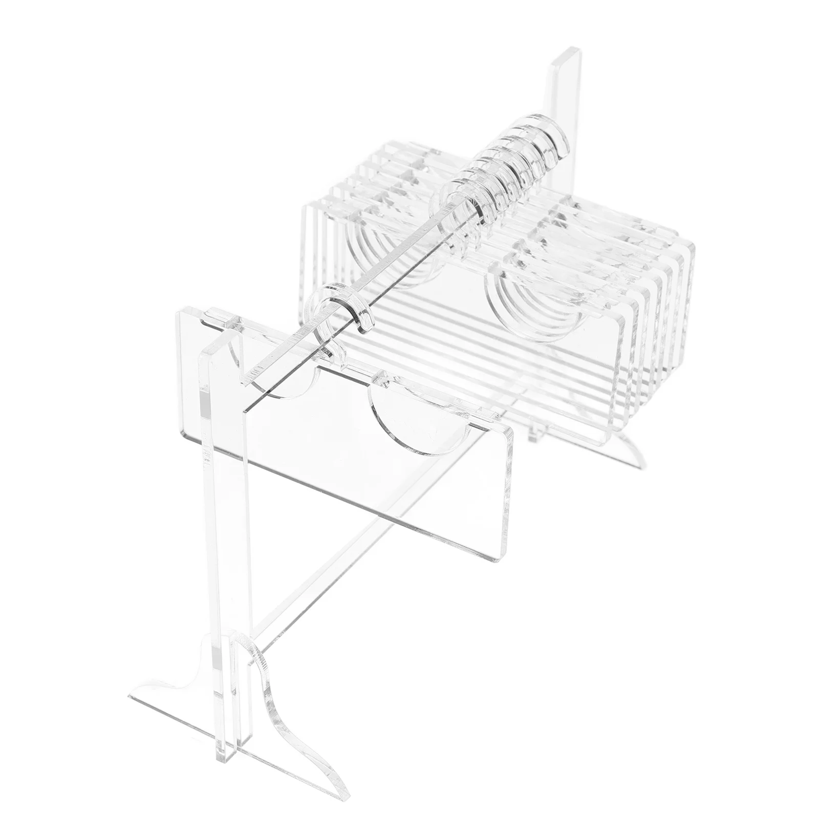Organisateur de cils en acrylique Transparent, support d'affichage de rangement de faux cils, étui de voyage Portable en forme de cintre