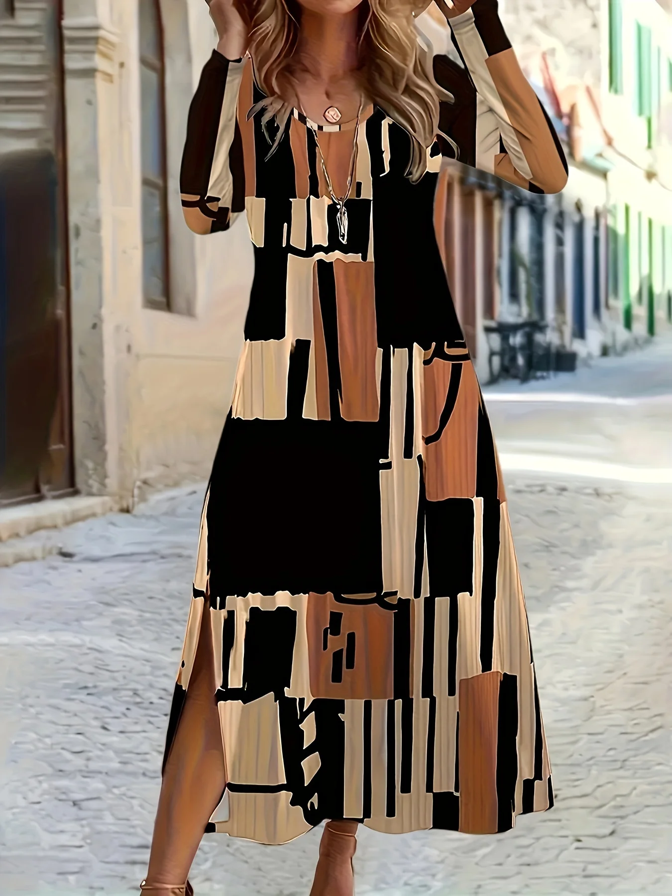 Vestido elegante a la moda para mujer, vestido informal holgado, vestido para mujer, nuevo temperamento