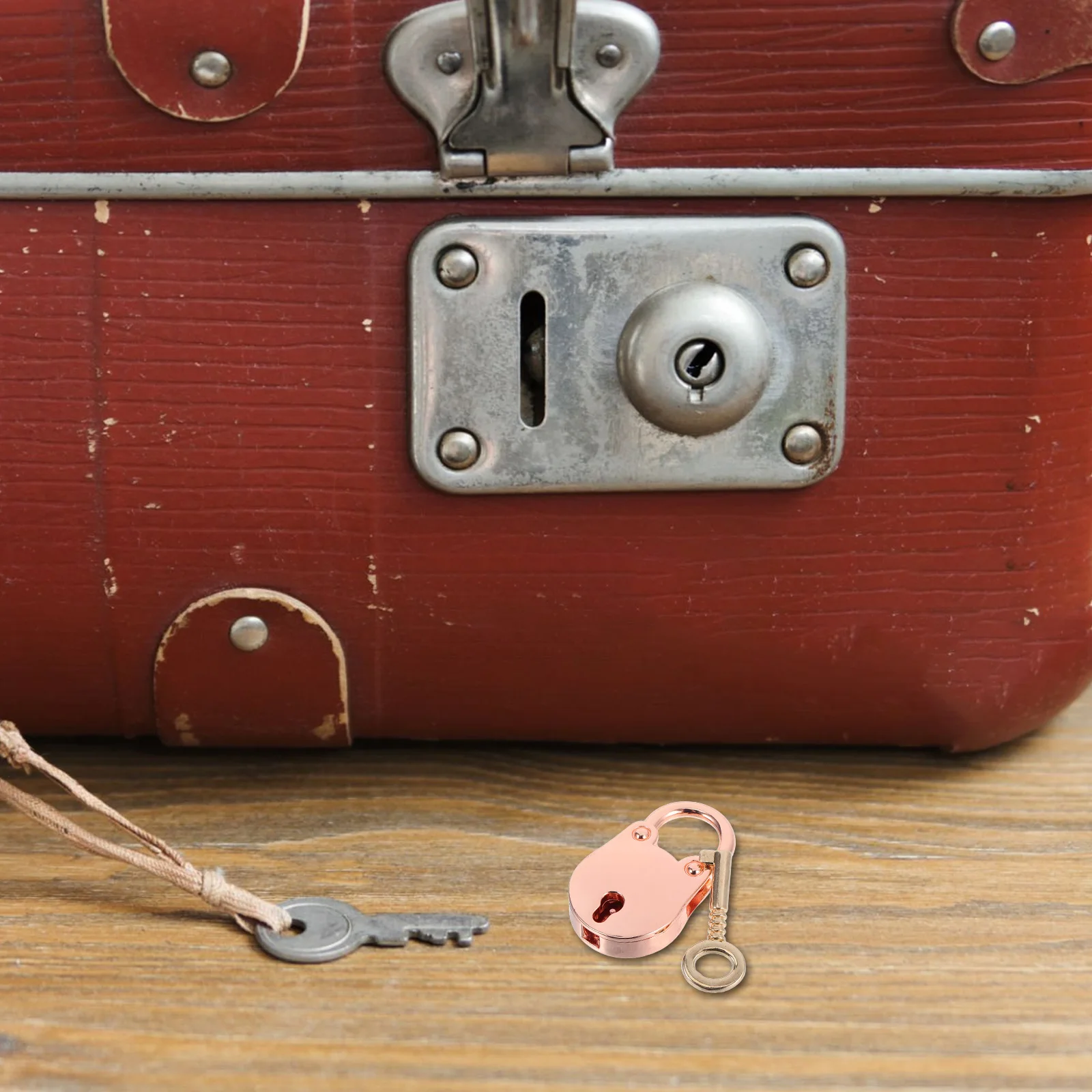 

2set Mini Suitcase Lock Luggage Padlocks Metal Key Bear Shaped Backpack Handbag Zinc Alloy Durable Privacy Compact