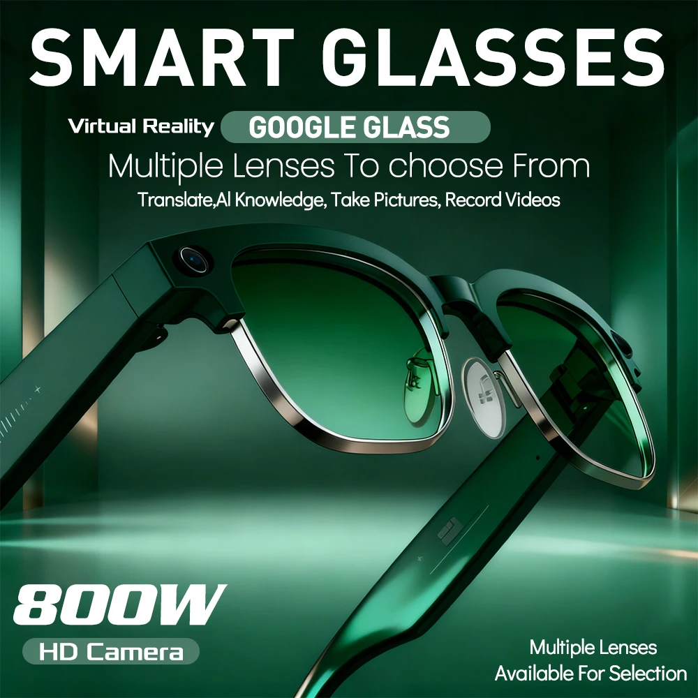

2025 Smart Glasses Photography Video AI Intelligent Interactive Translation Smart Sunglasses Bluetooth Call Music Play For IOS