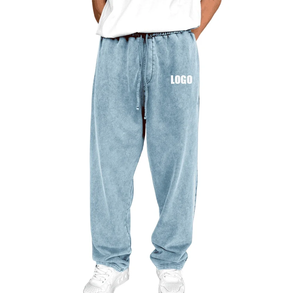 

Новые мужские спортивные брюки из 100% хлопка с логотипом на осень и зиму, повседневные брюки с карманами и шнурком