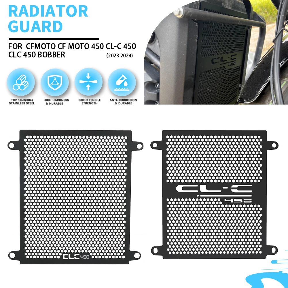 

For CFMOTO CF MOTO 450 CL-C 450 CLC 450 Bobber 2023 2024 2025 2026 Motorcycle Radiator Grille Cover Guard Protection Protetor