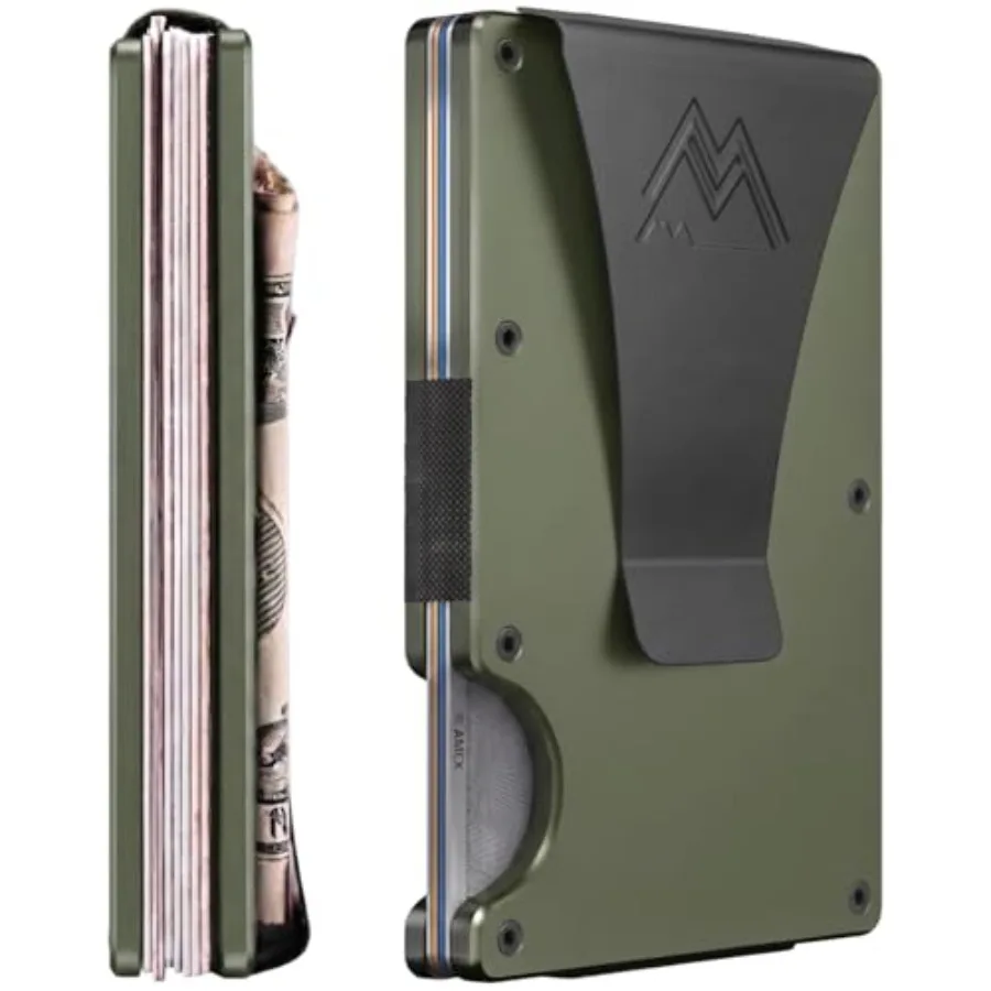 

Minimalist Wallet for Men and Women - Slim RFID Wallet, Scratch Resistant, Credit Card Holder and Money Clip, Easily Removable