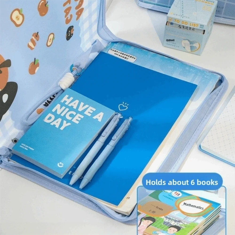 

Large Capacity A4 File Storage Bags Hand-held Waterproof Document Bag Transparent Portable Folders Organizer