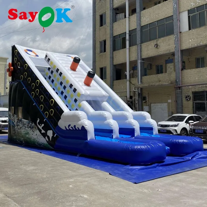 SAYOK Outdoor Inflatable Bouncer with Slide Giant Inflatable Bouncy Castle Combo Bounce Slide House for Kids Indoor Outdoor