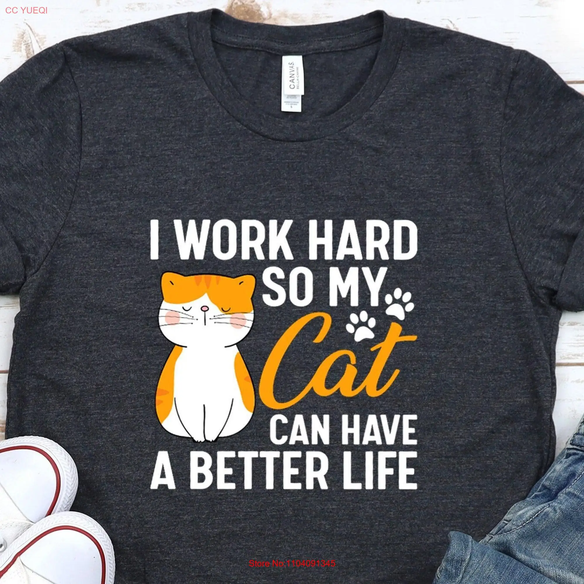 Funny CaT T Shirt For Lover SweaT Mama Owner Men I Work Hard Mom Kitten Tanks long or short sleeves