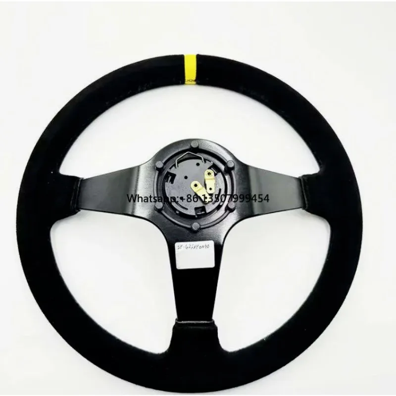 

High Performance Universal Fit Customizable 3-Spoke Car Racing Steering Wheel Leather Carbon Fiber YJDS Brand 35mm Grip Size