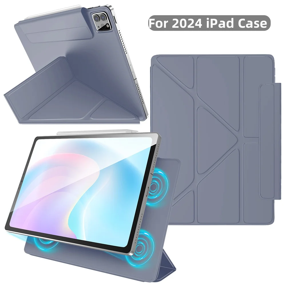 

For iPad Air 6 M2 2024 Case Magnetic Separation Cover for iPad 10th Gen Air 4th 5th 10.9 Smart Auto Sleep Wake with Pencil Holde