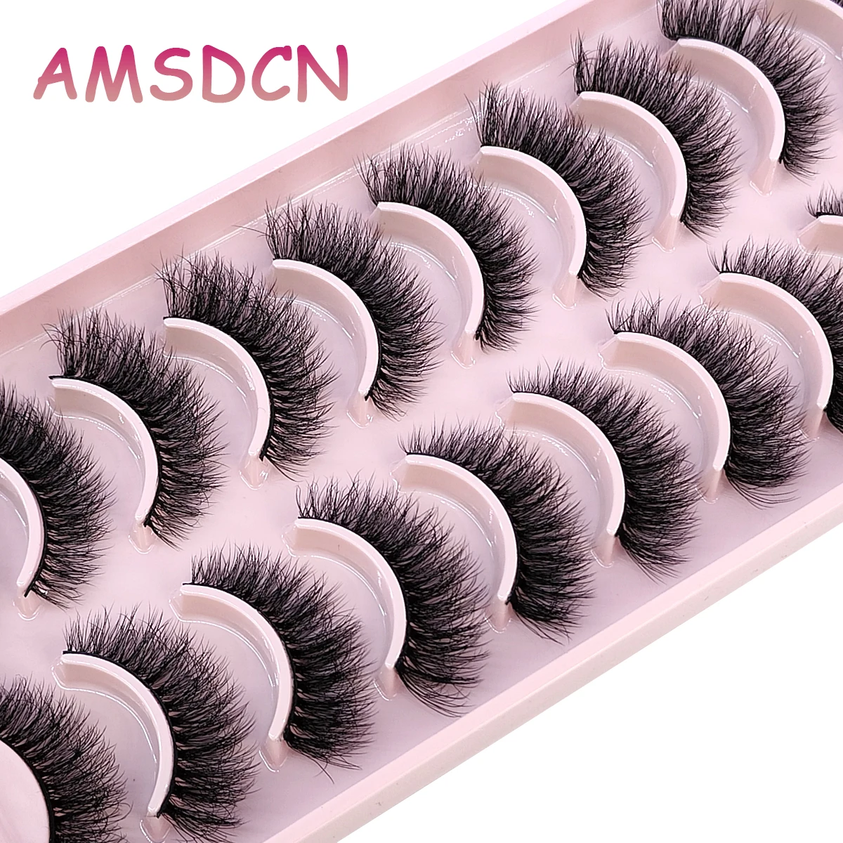 新しいキャットアイまつげ 3D ナチュラルつけまつげ 5D ふわふわ ソフトクロス 10ペア マンガまつげ ふんわりナチュラルまつげエクステ