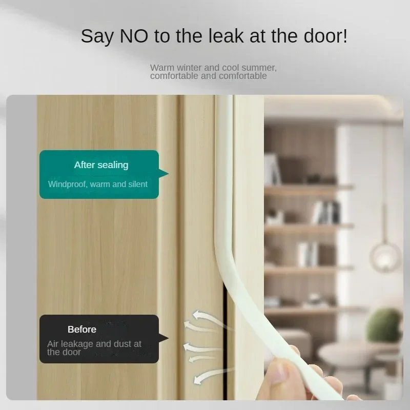 Tira de sellado para huecos de puertas, ventanas, armarios, puertas, huecos de vidrio, aislamiento acústico, puertas de habitación y tiras adhesivas