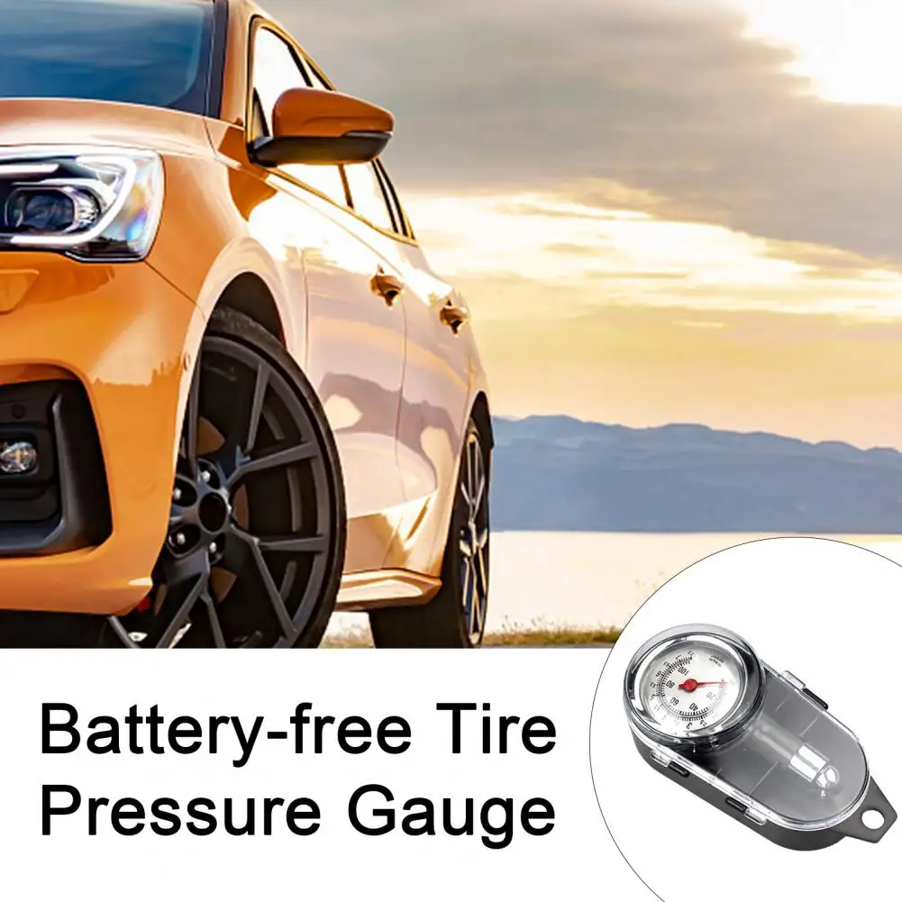 Mechanical Tire Pressure Gauge Accurate Dial Battery-Free Vehicle Tire Pressure Gauge for Cars Motorcycles Trucks