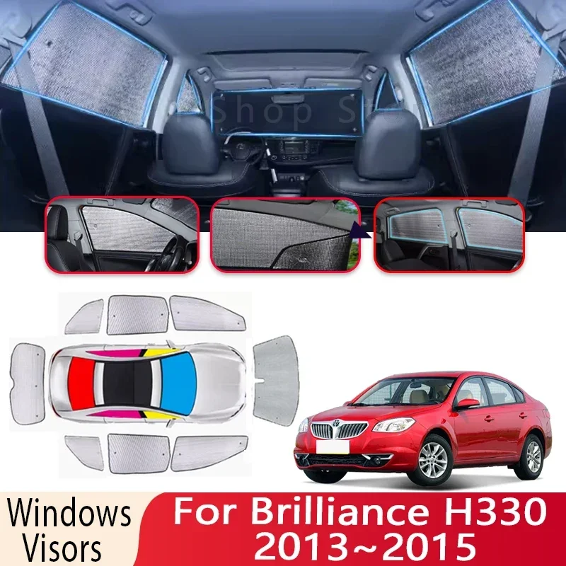 Car Sun Shade For Brilliance H330 2013~2015 2014 Heat Windshield Sunshade Insulation Auto Sun Protection Visor Car Accessories