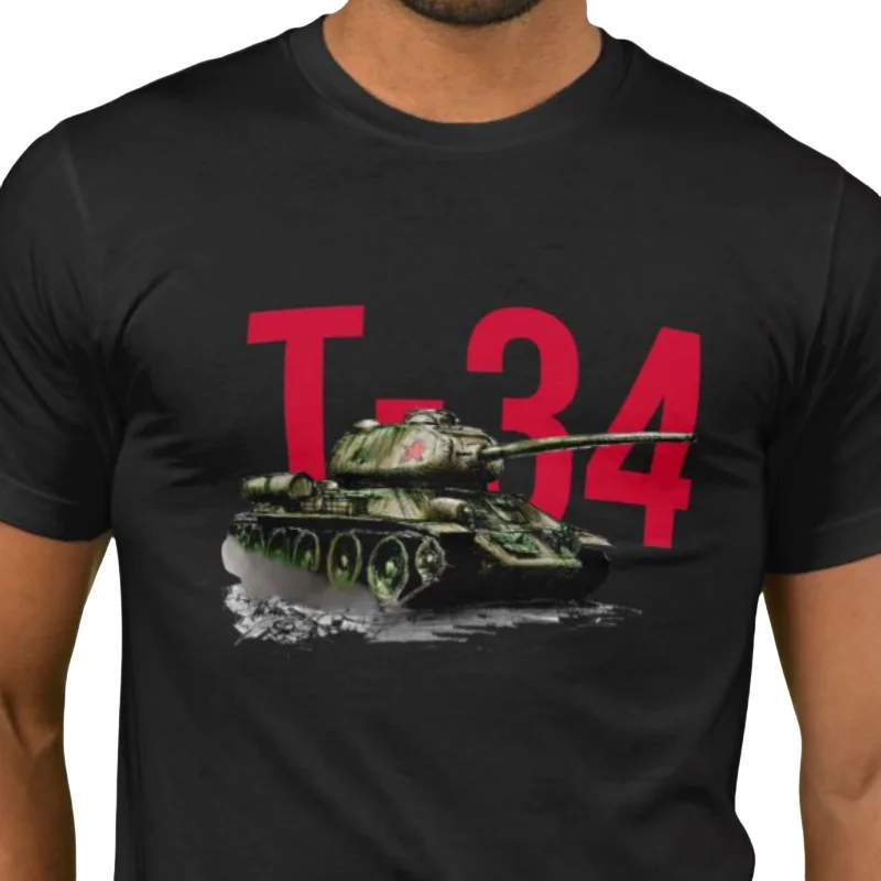 Camiseta de manga corta para hombre, camisa masculina de manga corta con estampado de la Segunda Guerra Mundial, Estil