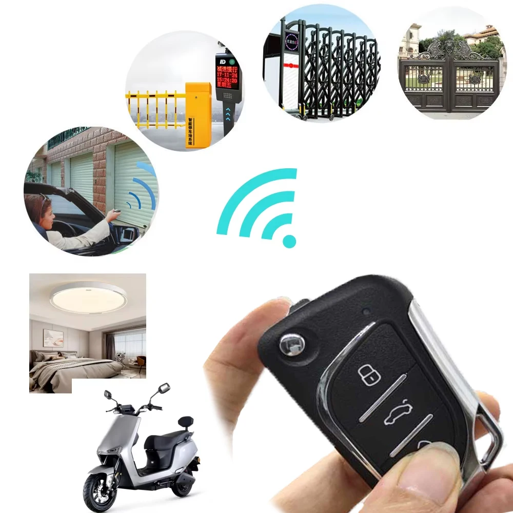 Mando Garaje Universal,Telecomando Cancello,433.92MHz Receiver Module, RF Transmitter, Electric Cloning Door, Home Garage Door