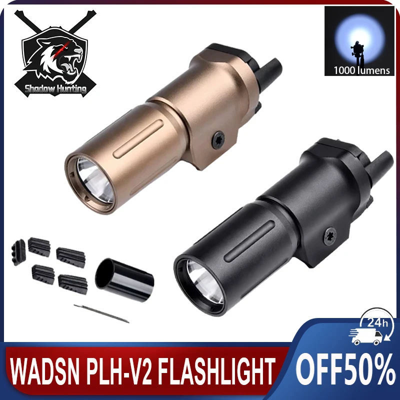 

Airsoft Tactical PLH-V2 PLHV2 PL350 Hunting Weapon Light 1000 Lumens High Power Pisto Flashlight White LED Lamp for 20MM Rail