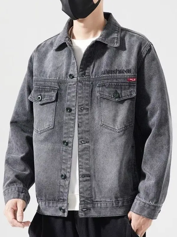 

Retro Waed Denim Jaet Men's Loose Fit Spring Autumn Trendy High End Casual Jeanswear Youthful Vitali Sle Chinese Prod...