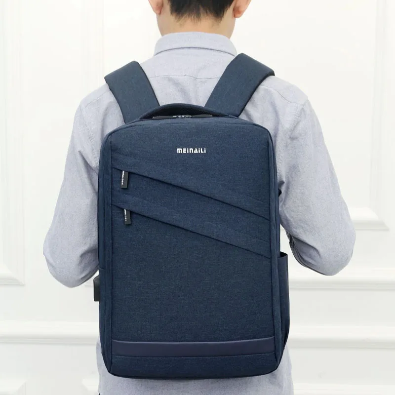 mens multifunctional backpack business computer bag travel organizer  USB rechargeable college student school bag