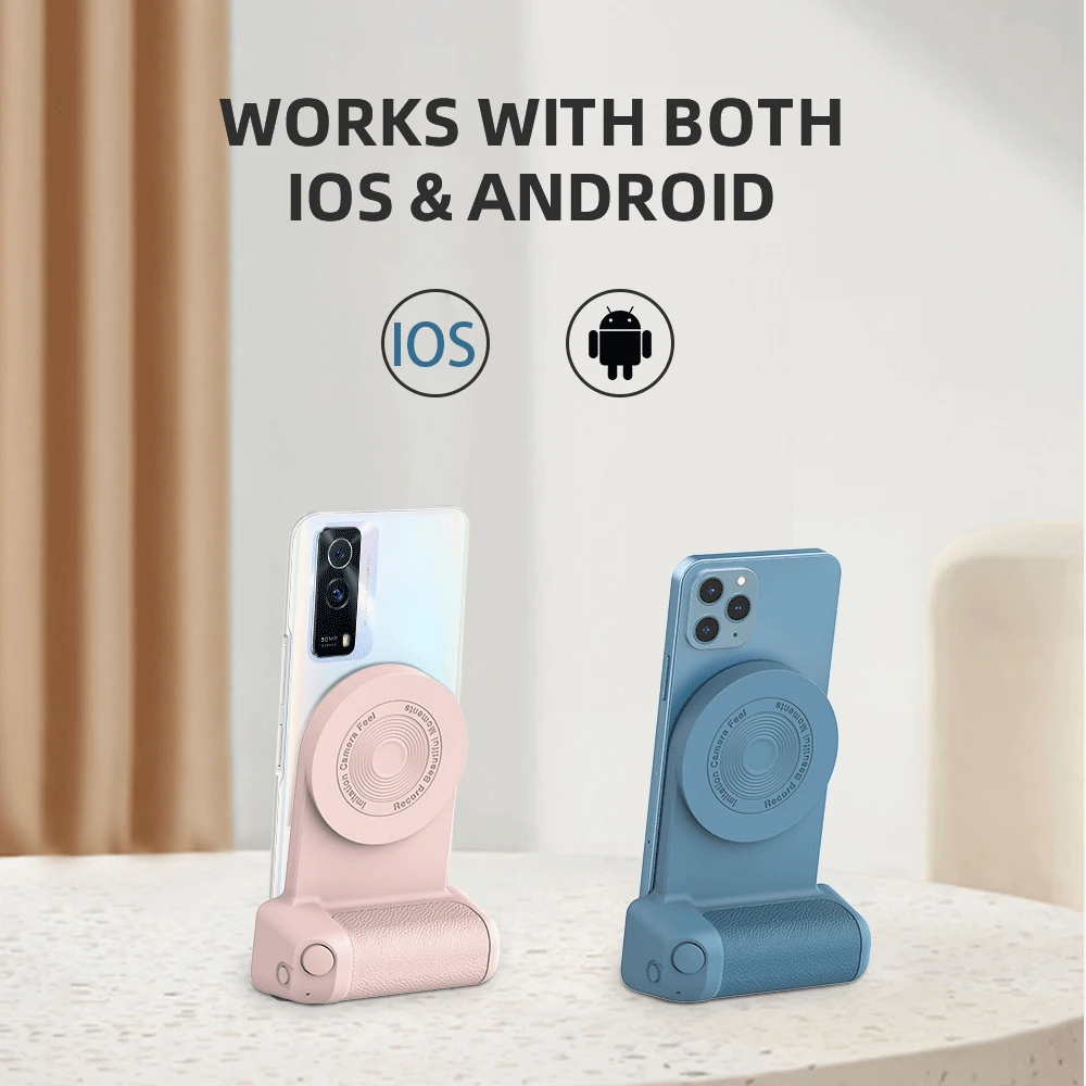 3 in 1 Camera Holder Grip Charging Multifunctional Magnetic Selfie Photo Bracket Bluetooth Remote Control Mount for Android/iOS