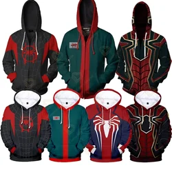 2024 Nowa moda Spidermans Bluzy z kapturem dla dzieci Chłopcy i dziewczęta Bluza Chłopiec Ubrania Pająk Dzieci Top Odzież wierzchnia Hiphop