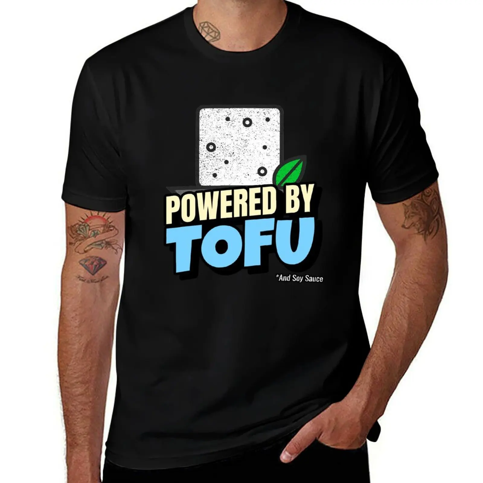

Powered By Tofu T-Shirt t shirts for man cotton soft t shirts for man graphic funny man t shirt graphic T-Shirt