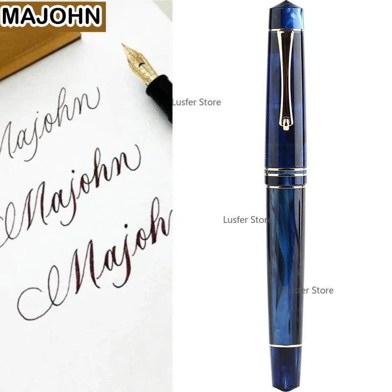 Majohn M800 Resin Fountain Pen with No.6 Solf Flex / BOCK F Nib Business Office School Writing Supplies Stationery Gift Pen