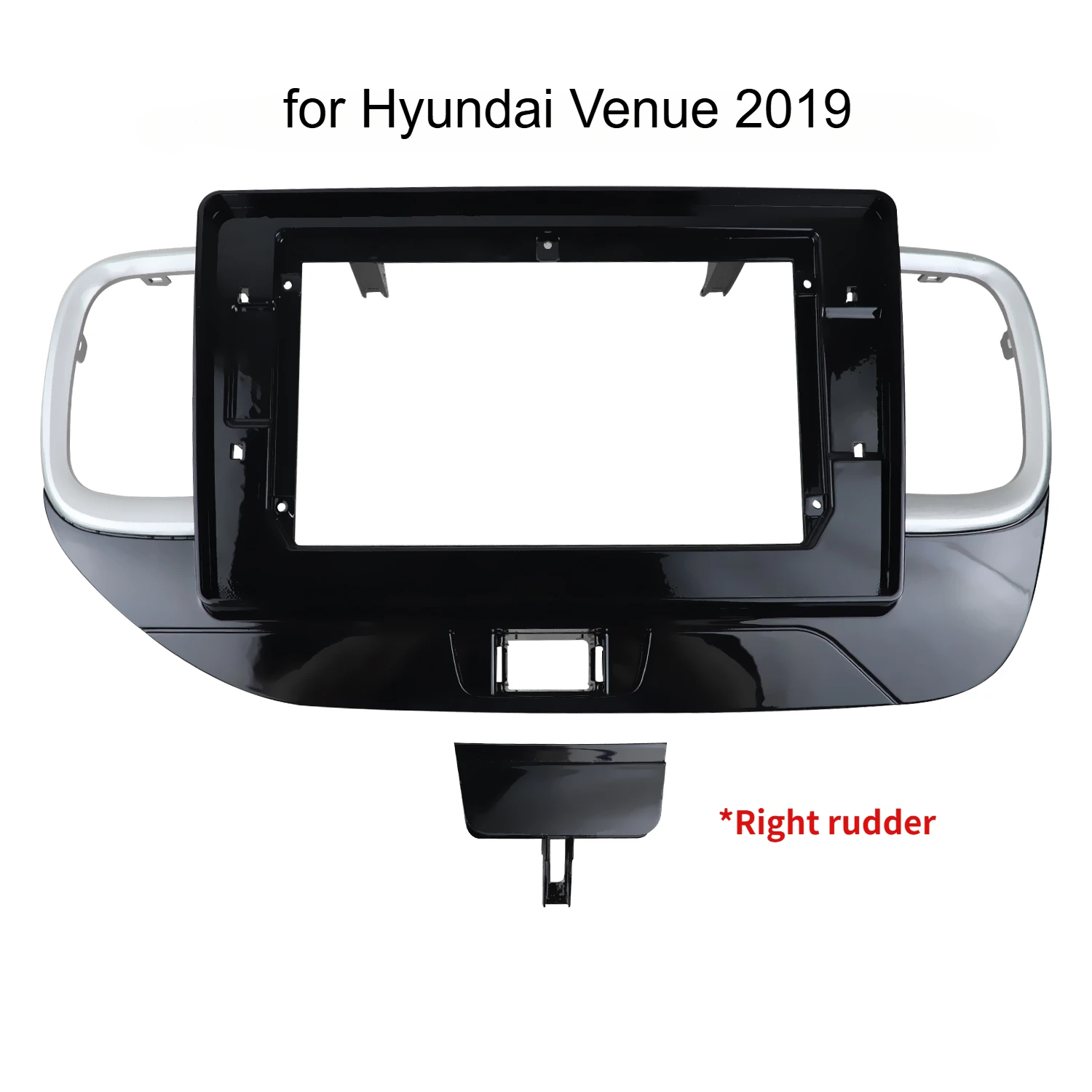 

Car Audio 10.1" Big Screen Dash Fascia Panel Frame Kit Adapter for Hyundai Venue 2019 Fascia Frame