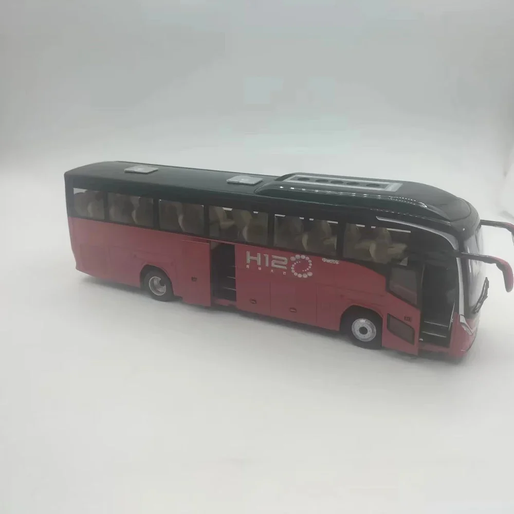 Original Die-cast 1:36 Scale Zhongtong Bus H12 Bus Coach Simulation Alloy Model Fans Collection Home Decoration Metal Ornaments