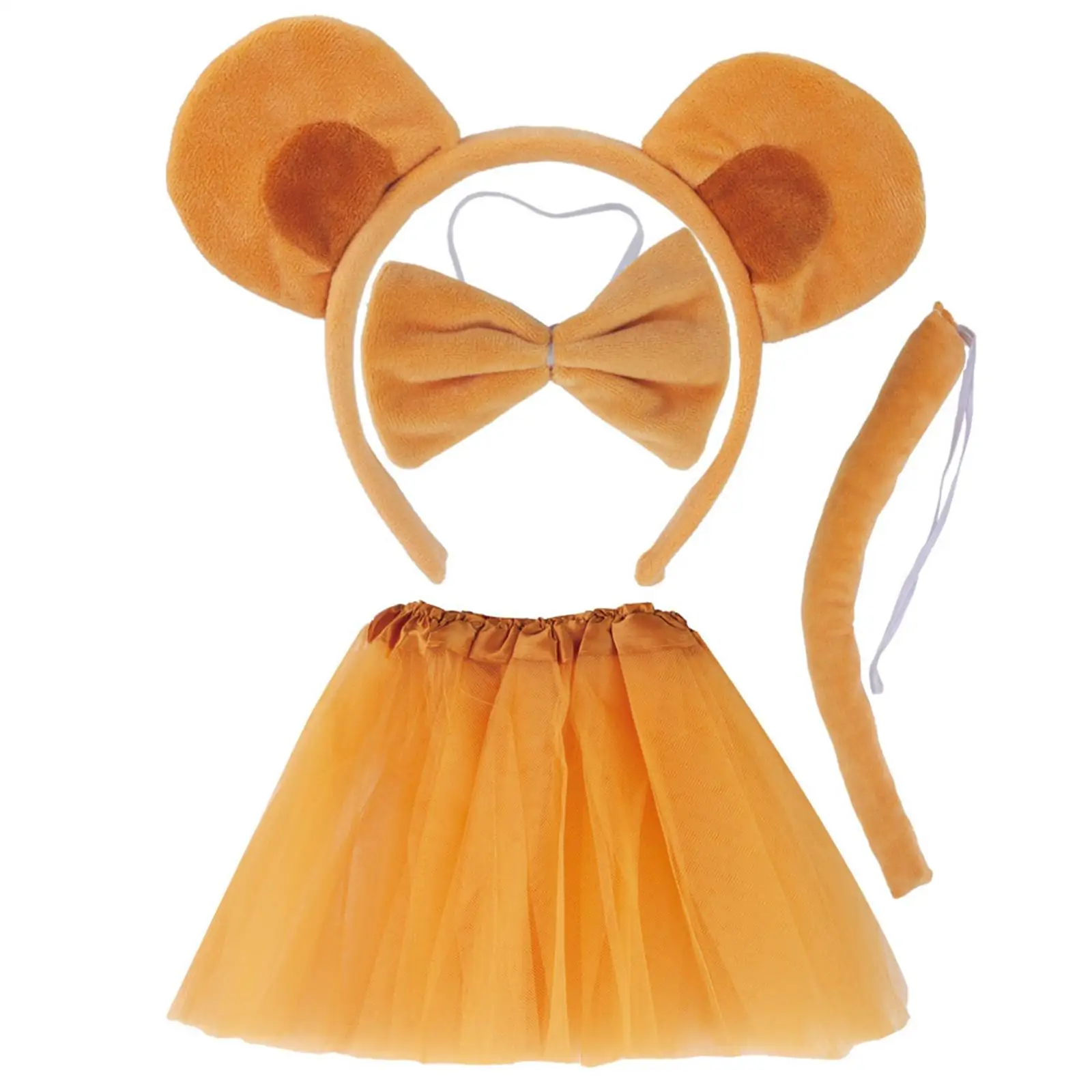 

Halloween Aniaml Costume Set Monkey Costume Accessories Monkey Headband Tail Bow Tie Tutu for Kids Animal Cosplay Dress Up