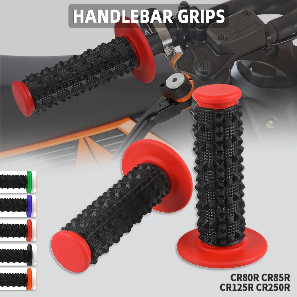 

22mm 24mm Dirt Pit Bike Rubber Handlebar grips bar End Fit For HONDA CR80R CR85R CR125R CR250R Motor Universal Brake Handle bar