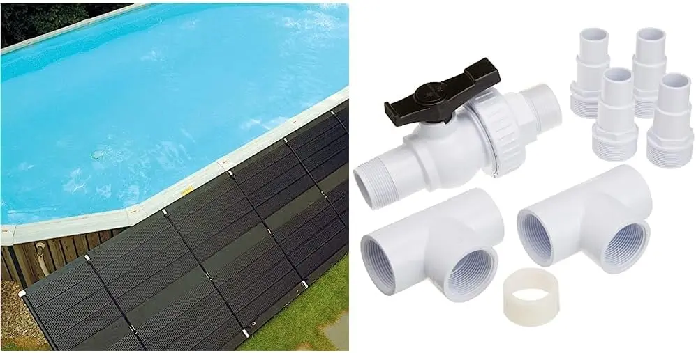 SunHeater Pool Heating System Two 2’ x 20’ Panels – Solar Heater for Inground and Aboveground Made of Durable Polypropylene