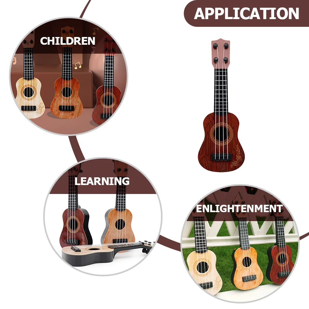 Mini Ukulele Plastic Model Children Toy Playthings Instruments Kids Guitar Musical Girls Toys