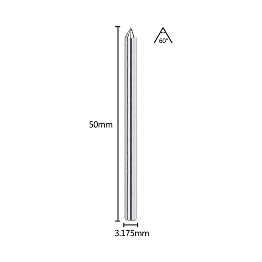 1pc 3.175mm Shank Engraving Bit 60/90/100/120degree CNC Point Carving Milling Tool Cutter For Metal Stone Cuttin