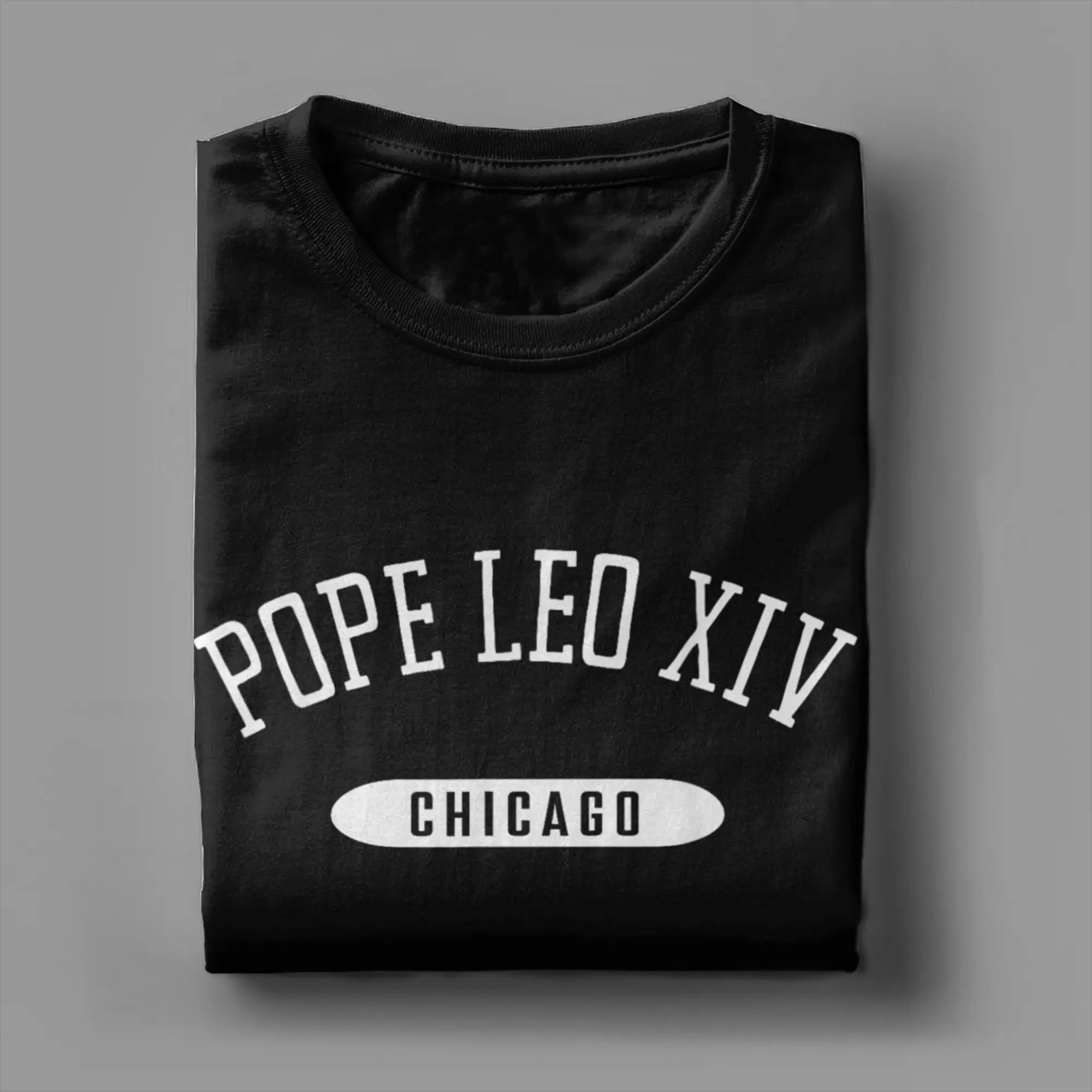 البابا ليو الرابع عشر قميص النمط الكلاسيكي شيكاغو البابا ليو الرابع عشر تي شيرت الصيف خمر تي شيرت للرجال قصيرة الأكمام بلايز عادية