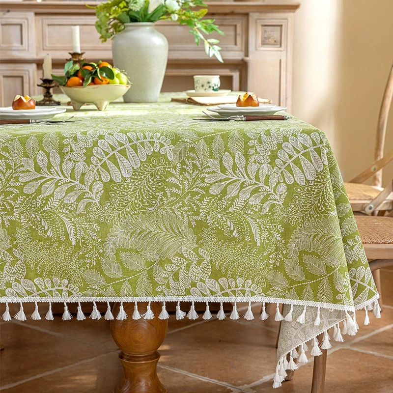 80x80cm Pastoral Small Floral Tablecloth Rectangular Camping Cover Cloth Fringed Atmosphere Dining Table Tablecloth