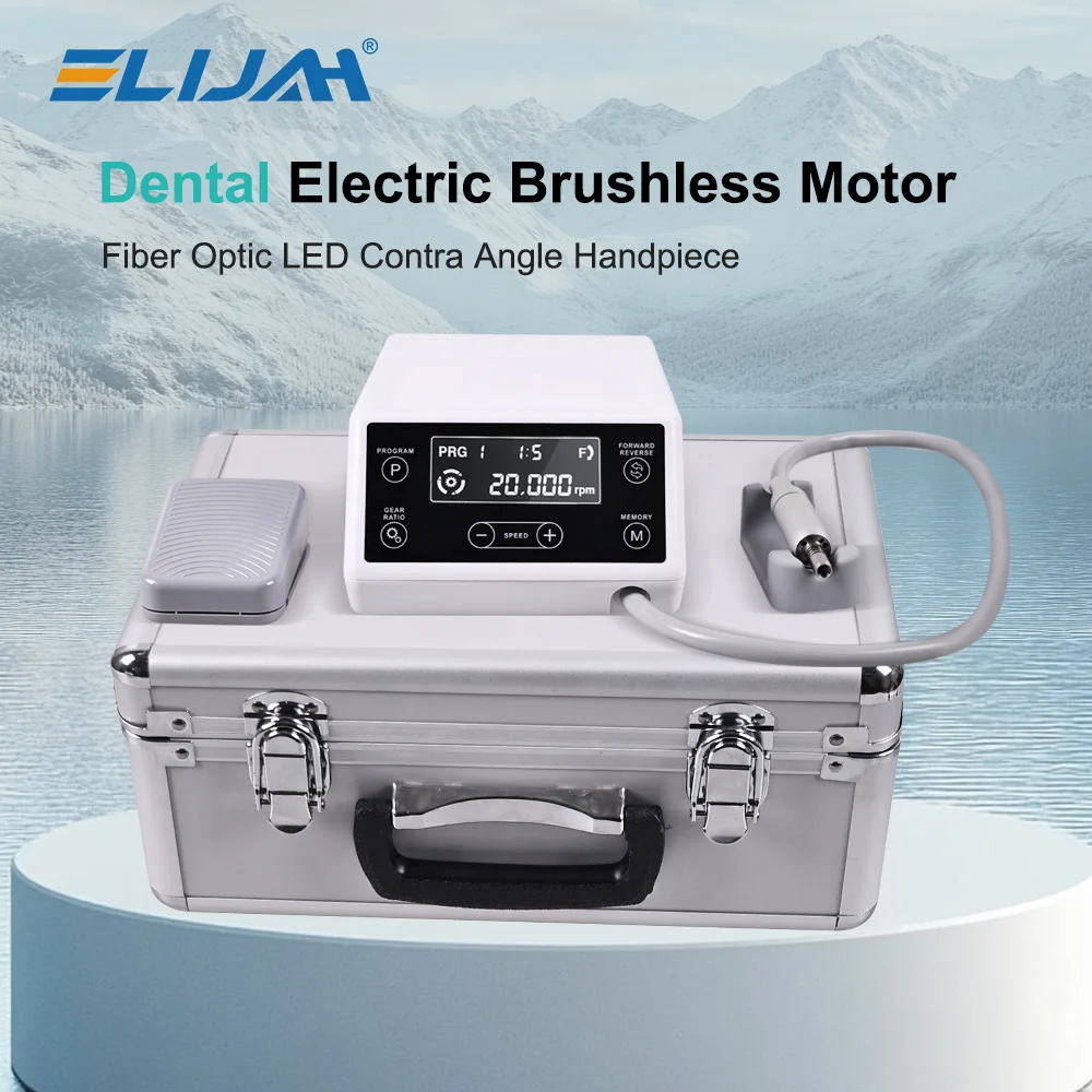 

New Dental LED Brushless Micromotor Indenpendent Use Electric Micromotor 1:1/1:5/16:1 Fiber Optic Contra Angle Dentistry Tools