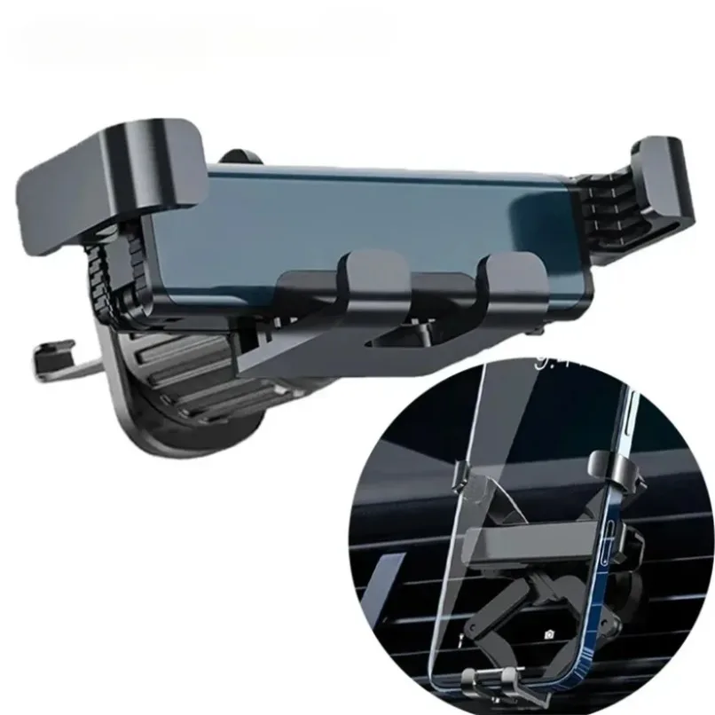Schwerkraft-Auto-Handyhalterung für Lüftungsschlitze, automatische Verriegelung, Anti-Rüttel, stabil, verstellbar für PKW, LKW, SUV, iPhone, Android Smartphones