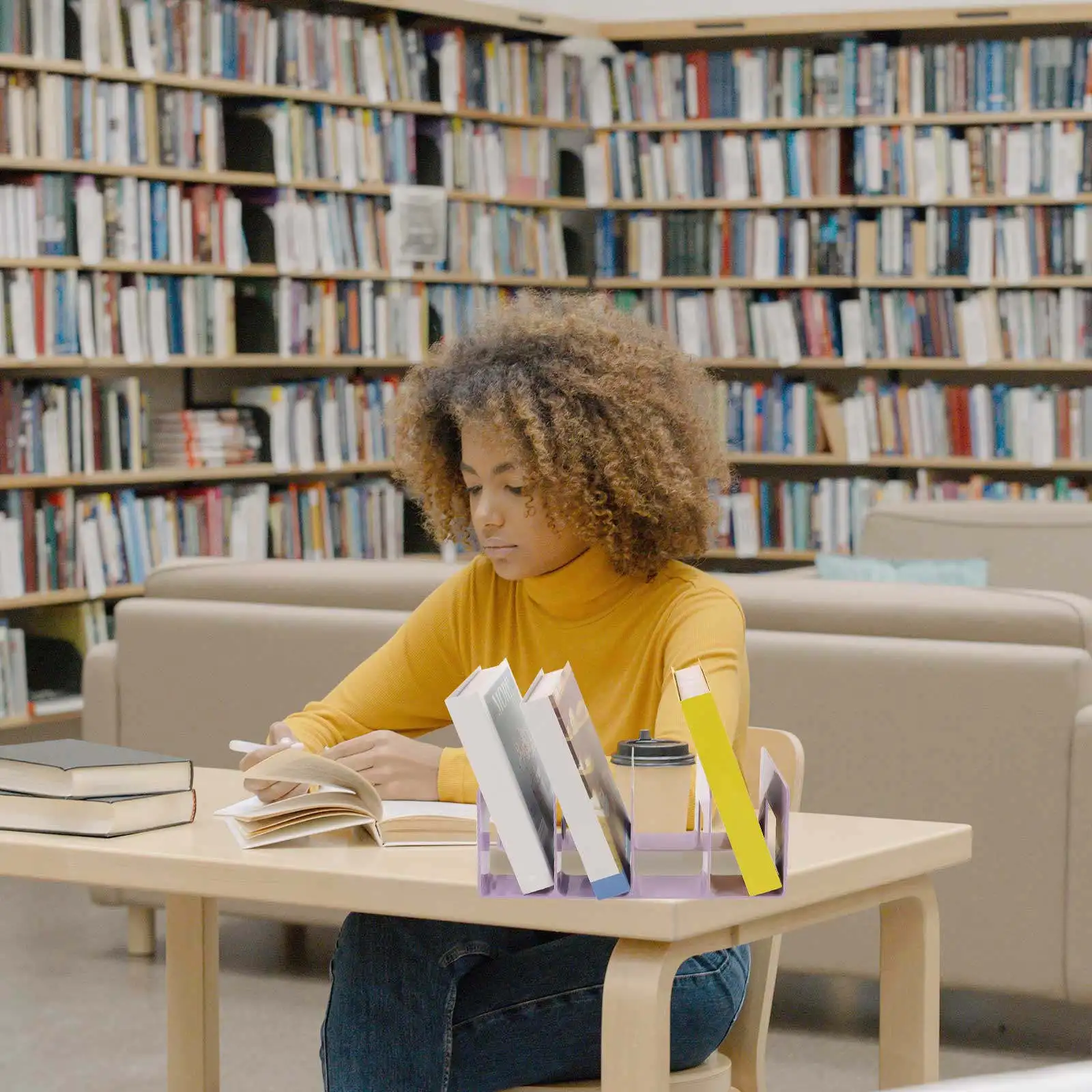 

Утолщенная пластиковая подставка для книг, настольный органайзер для документов, многофункциональный держатель для книг, сортировщик файлов, подставка для журналов