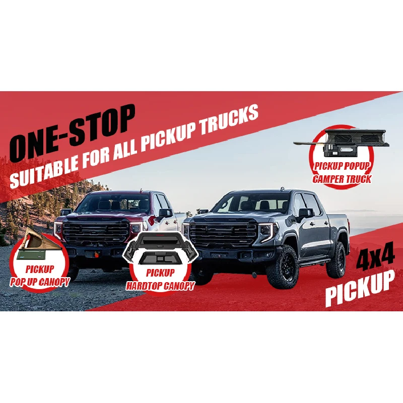 

Truck Canopy Camper Shell Truck Topper Tonneau Cover for tacoma Ranger F150 Gladiator