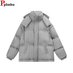 Winter Hooded Down Cotton Coats Tops Snow Wear Warm Women Chaqueta Loose Casual Classic Casaco  Korea Fashion New Jaqueta Abrigo