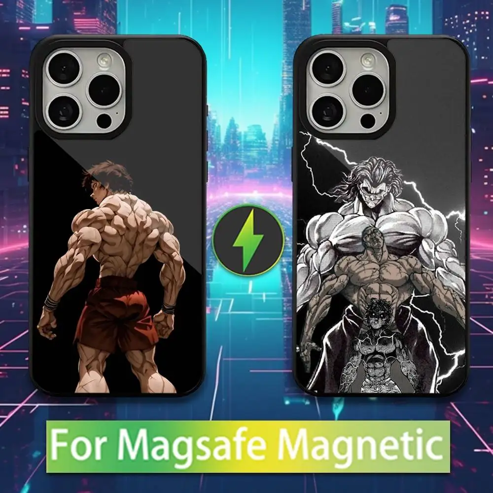 

Anime B-Baki H-Hanma Case For iPhone 16,15,17,14,13,12,11,Pro,Max,Plus,Mini,Magsafe,Magnetic Wireless Charging Case
