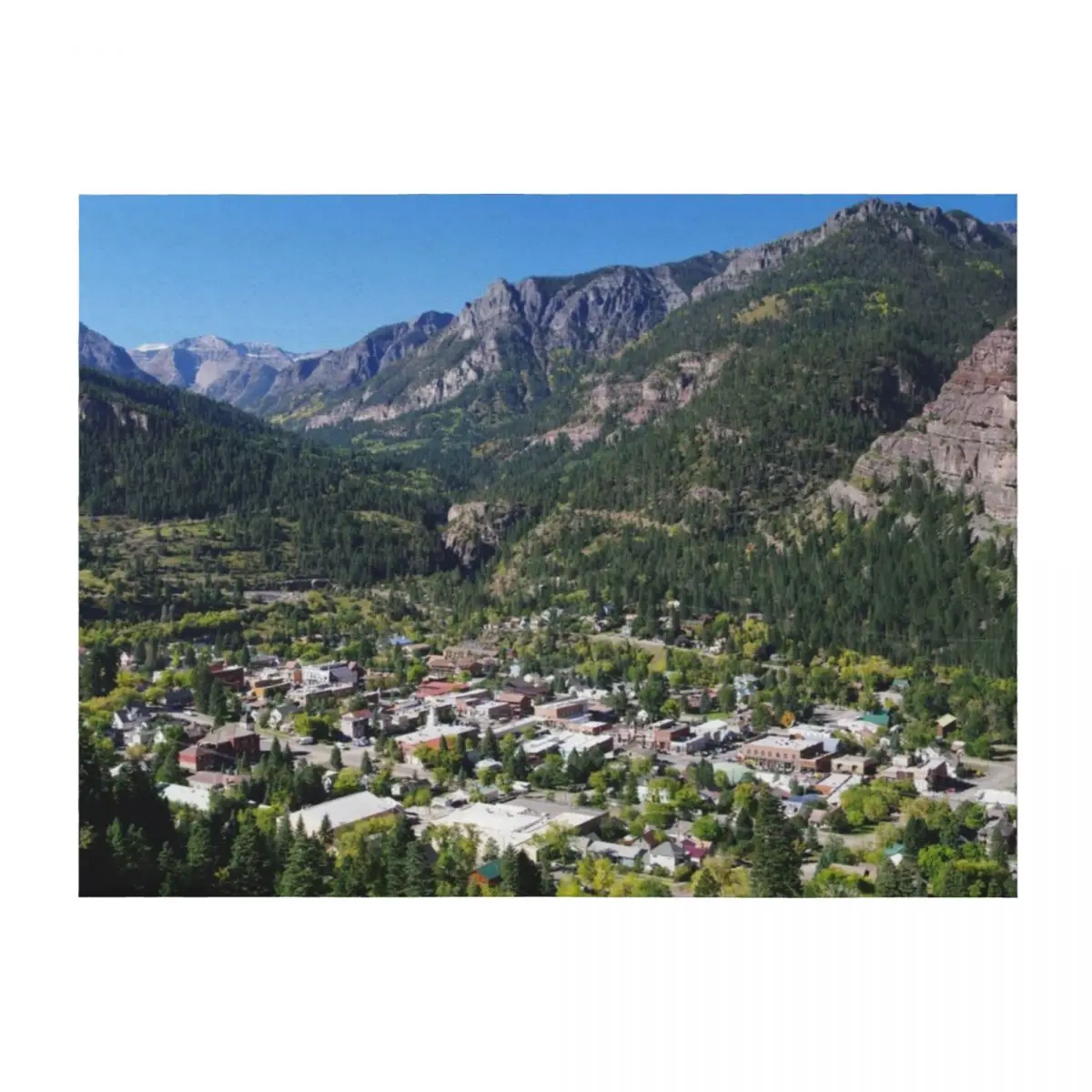 

Ouray Colorado Throw Blanket heavy to sleep Soft Plaid Luxury Thicken Luxury St Blankets