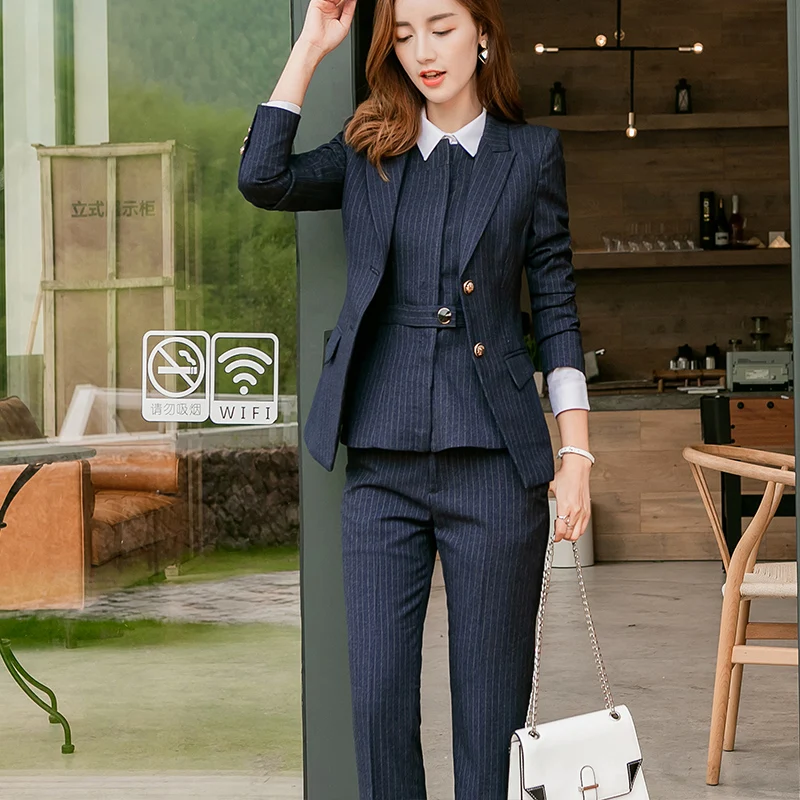 3 Pieces Set High-quality Soft and Comfortable Vest Pant Suit Office Lady Formal Business Two Buttons Design Women Work Wear