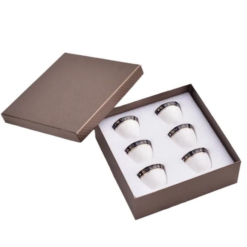 أطباق أطباق على شكل عظمة صينية للاستخدام المنزلي وأكواب إسبرسو للخدمة اليومية #5